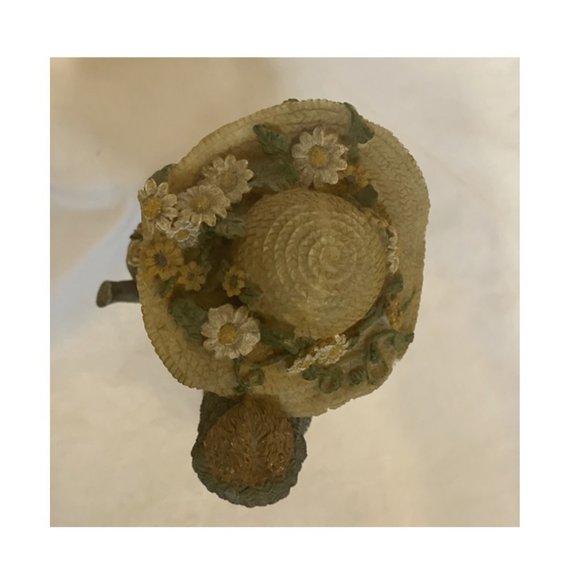 Resin Teddy Bear Large 8" Spring Flowers Don Mechanic Enterprises Sweater Hat - Picture 5 of 11